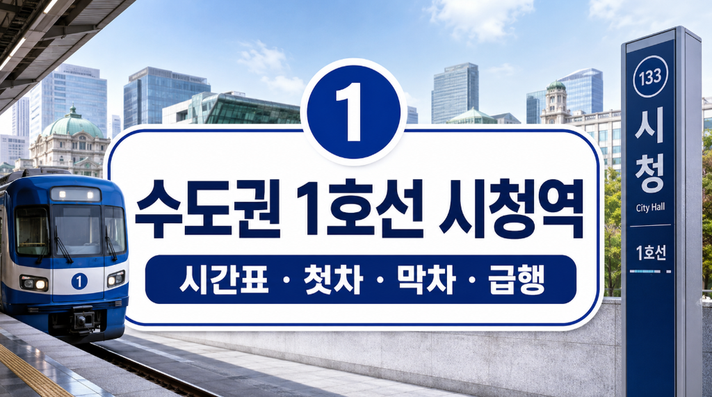 1호선 시청역 시간표 대표 이미지