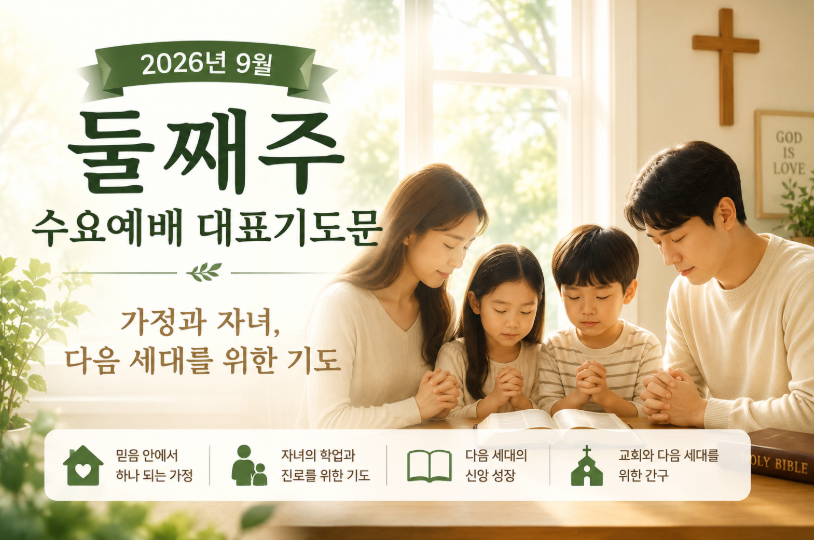 수요예배 대표기도문 대표 이미지 