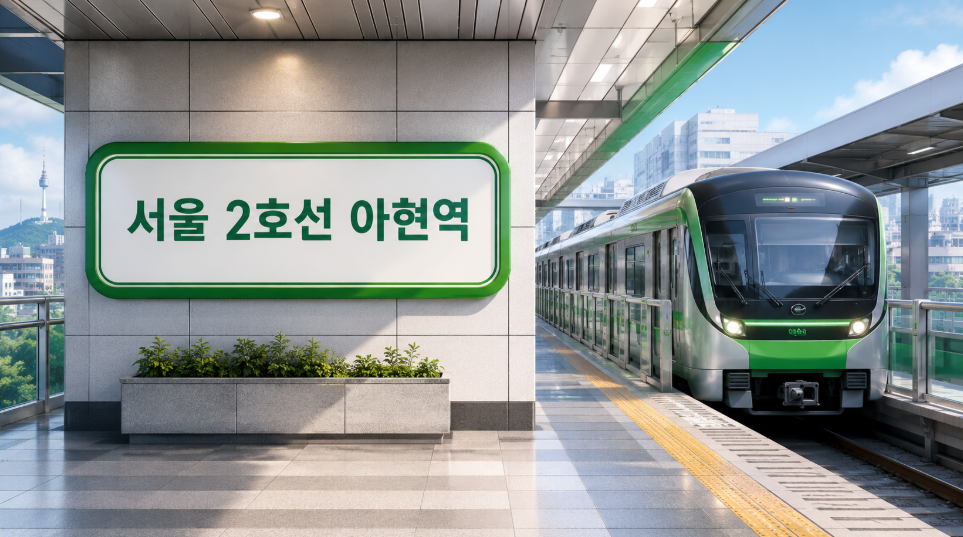 서울 2호선 아현역 대표 이미지 