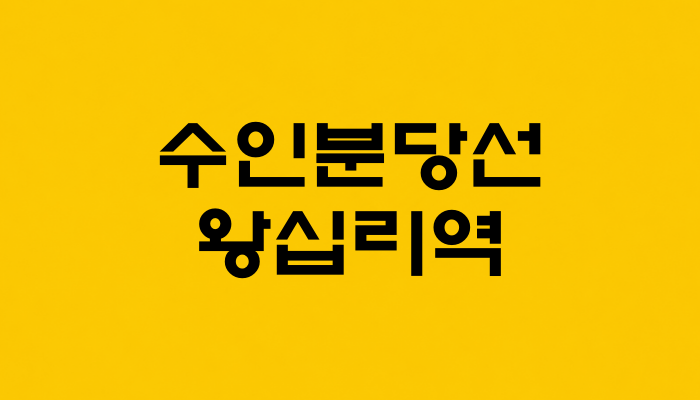 수인분당선 왕십리역 대표 이미지