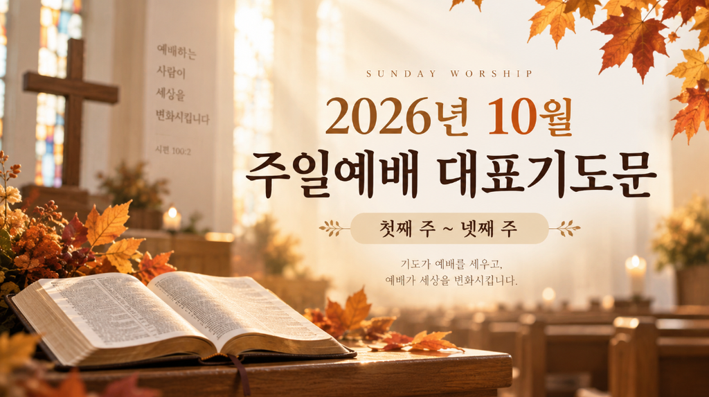 주일예배 대표기도문 이미지 