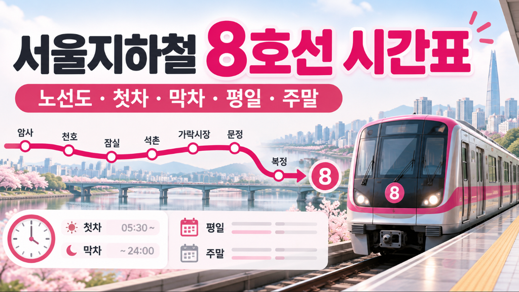 서울지하철 8호선 전체 이미지 
