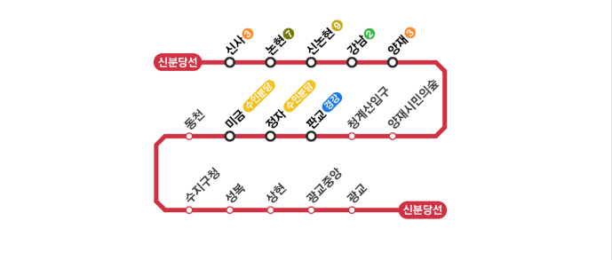 신분당선 전체 노선도 