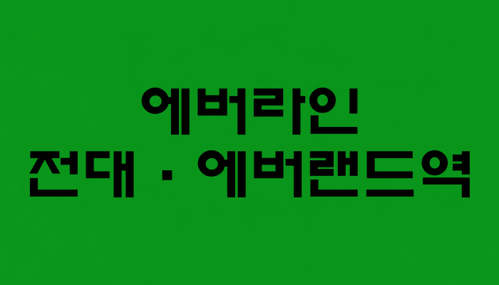 에버라인 전대 에버랜드역 대표 이미지