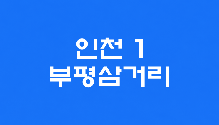 인천 1호선 부평삼거리역 대표 이미지 