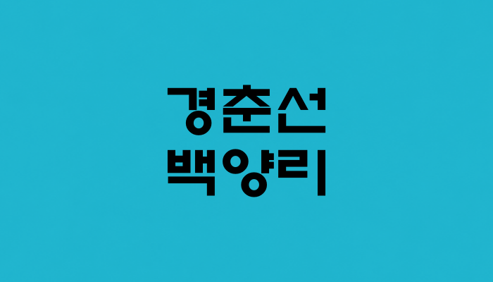 경춘선 백양리역 대표 이미지 